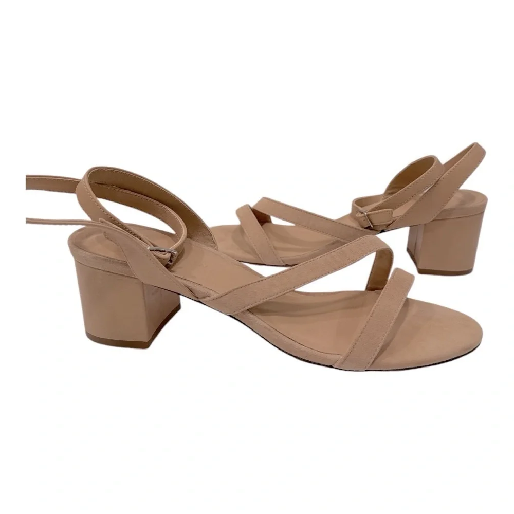 REBECCA ALLEN The Block Sandy Ankle Strap Sandal (Women) Mid Beige  size 11 M